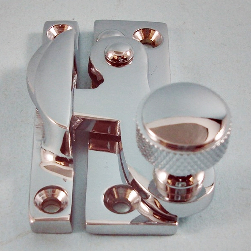 THD079/CP • Non-Locking • Polished Chrome • Clo Knurled Knob Sash Fastener